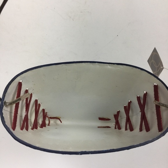 Dept. 56 Painted Flag Hanging Metal Bucket Door Decoration with Flowers New - Picture 8 of 9